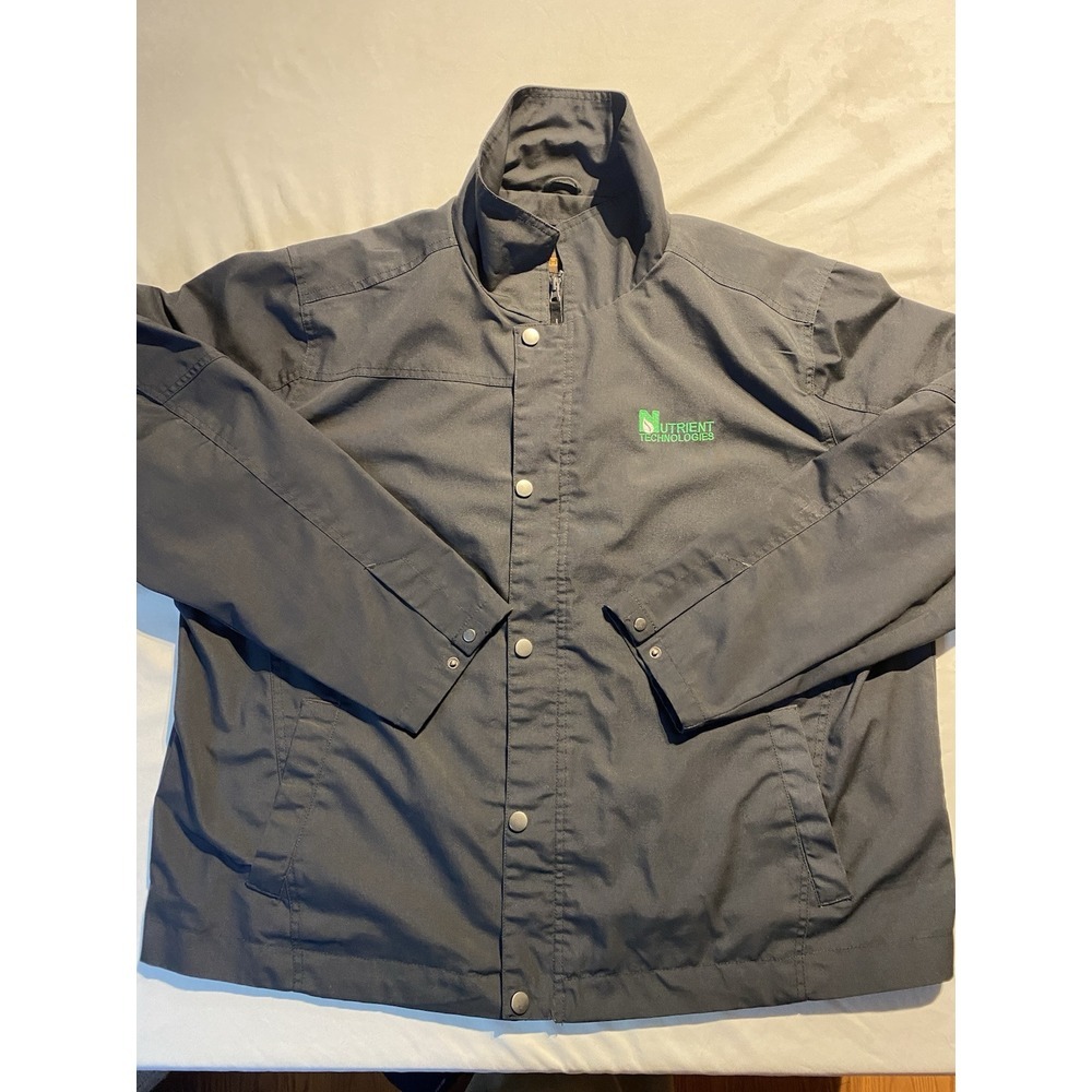 Harrington Men's Canvas Jacket 3XL Full Zip And Button Up Closure Co. Embroidery